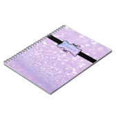 モダングリッター《写真》ぼけ味パーソナライズされた ノートブック (左側)