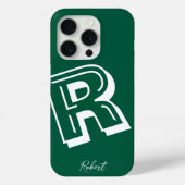 モダングリーンイニシャルミニマルCase-Mate iPhoneケース Case-Mate iPhoneケース (裏面)