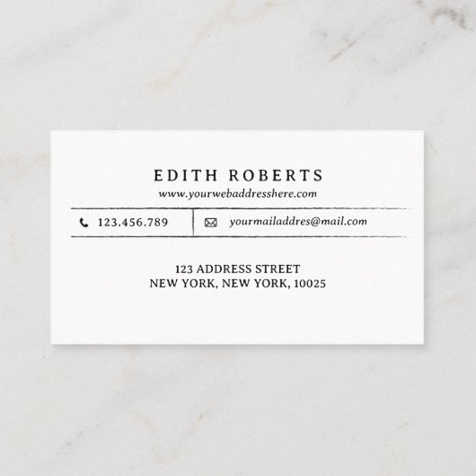 モダングリーンウォーター色バッファロープレイド素朴シック 名刺 (裏面)