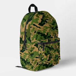 モダングリーンカモフラージュリュックサック - プレミアム軍用 プリントバックパック