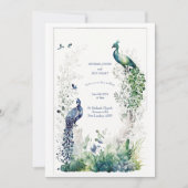 モダングリーンコンテンポラリー結婚モダンは 招待状 (正面)