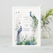 モダングリーンコンテンポラリー結婚モダンは 招待状 (スタンド正面)