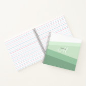 モダングリーンスジオメパーソナライズされたトリ ノートブック (内部)