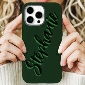 モダングリーンミニマリストスクリプトネーム Case-Mate iPhoneケース