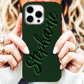 モダングリーンミニマリストスクリプトネーム Case-Mate iPhoneケース