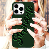 モダングリーンミニマリストスクリプトネーム Case-Mate iPhoneケース