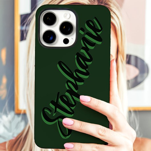モダングリーンミニマリストスクリプトネーム Case-Mate iPhoneケース