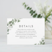 モダングリーンリーフの結婚式披露宴の詳細 エンクロージャーカード (スタンド正面)