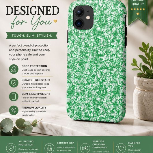 モダングリーン抽象iPhoneケース Case-Mate iPhoneケース