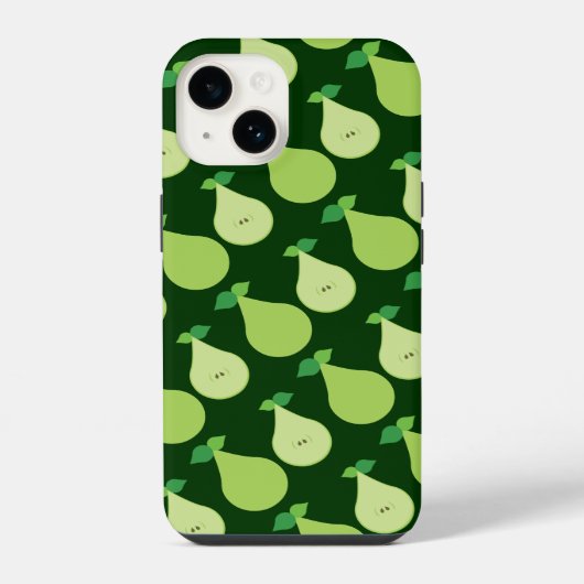 モダングリーン洋ナシ SG7ケース iPhoneケース (裏面)