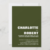 モダングリーン結婚式の披露宴招待状 招待状 (正面)