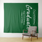 モダングリーン スクリプト おめでとう グラディエート タペストリー (インサイチュ(横))