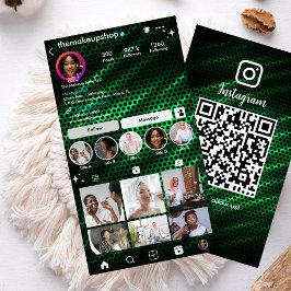 モダングリーン・ハニカムInstagramQR 名刺