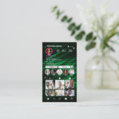 モダングリーン・ハニカムInstagramQR 名刺 (スタンド正面)