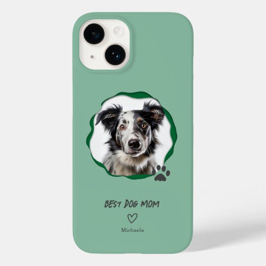 モダングリーン ベストドッグマム 1枚の写真 Case-Mate iPhoneケース (裏面)