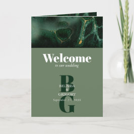 モダングリーン モノグラム 式次第 プログラム