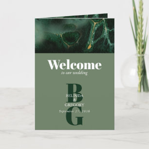 モダングリーン モノグラム 式次第 プログラム