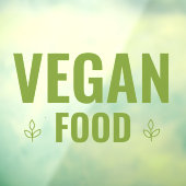 モダングリーン ヴィーガンフード ウィンドウステッカー ウィンドウサイン (シート3)