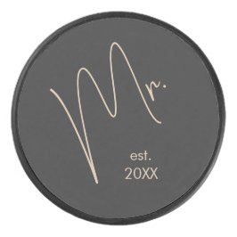 モダングルーム | ベージュ + ブラックスクリプト アイスホッケーパック