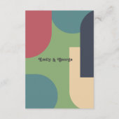 モダングルーヴカラフルレトロアー結婚チ詳細 エンクロージャーカード (裏面)