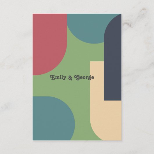 モダングルーヴカラフルレトロアー結婚チ詳細 エンクロージャーカード (裏面)