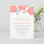 モダングレーとコーラルローズの結婚式招待状 招待状 (スタンド正面)