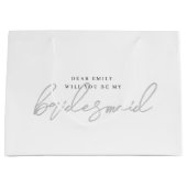 モダングレーのブライズメイド提案ギフトバッグ ラージペーパーバッグ (正面)