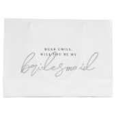 モダングレーのブライズメイド提案ギフトバッグ ラージペーパーバッグ (裏面)