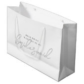 モダングレーのブライズメイド提案ギフトバッグ ラージペーパーバッグ (正面アングル)