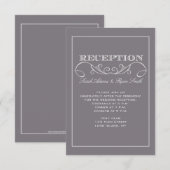 モダングレーの披露宴招待状 招待状 (正面/裏面)