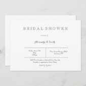 モダングレーの結婚前お披露目招待状 招待状 (正面/裏面)