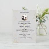 モダングレーの結婚式招待状 招待状 (スタンド正面)