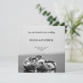 モダングレーの結婚式招待状 案内状 (スタンド正面)