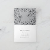 モダングレーの花の感謝カード サンキューカード (内部)