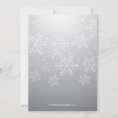モダングレーの雪の結晶 ブライダルシャワーの招待状 招待状 (裏面)