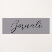 モダングレーエレガントとブラック ヨガマット (正面(横))