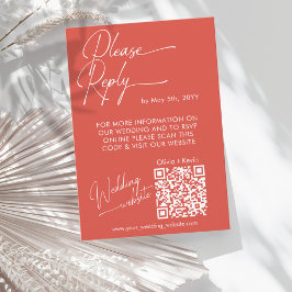 モダングレープフルーツ赤出席QRコードウェブサイト 出欠カード