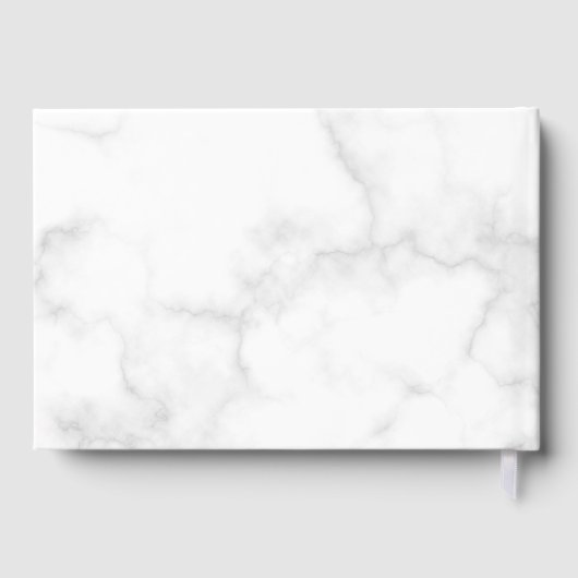 モダングレーマーブルにローズゴールドのブライダルシャワー ゲストブック (裏面)