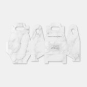 モダングレーマーブルパターン スクリプト ブライダルシャワー フェイバーボックス (折り畳みなし)