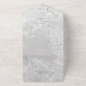 モダングレーマーブル ミニマル 夕食なし オールインワン招待状 (外側)