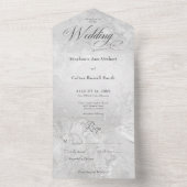 モダングレーマーブル ミニマル 夕食なし オールインワン招待状 (内側)