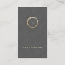 モダングレーリネン　エレガントゴールド　モノグラム　縦型