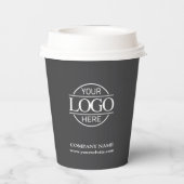 モダングレー企業の会社のロゴ 紙コップ (裏面)