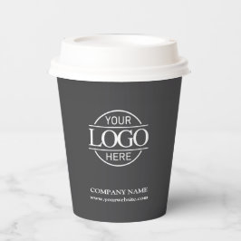 モダングレー企業の会社のロゴ 紙コップ