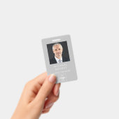 モダングレー企業写真IDカード バッジ (手持ち)