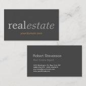 モダングレー実在エステート標準名刺 名刺 (正面/裏面)