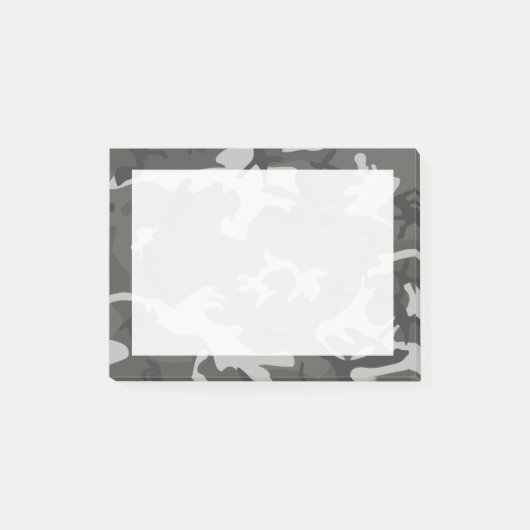 モダングレー抽象カモフラージュ ポストイット (正面)