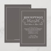 モダングレー結婚式招待状 エンクロージャーカード (正面/裏面)