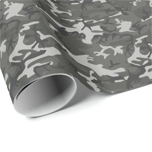 モダングレー軍用迷彩 ラッピングペーパー (ロールコーナー)