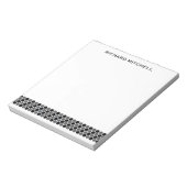 モダングレー黒ヘキサパーソナライズされたン名 ノートパッド (回転)